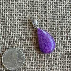 Purple Dragon Vein Agate Pendant